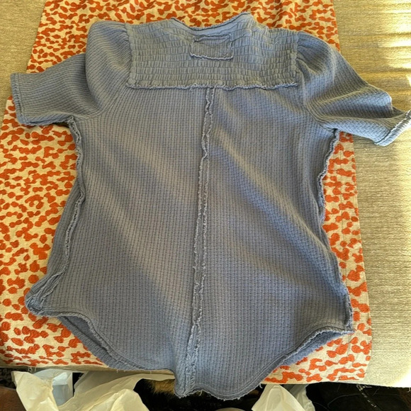 Free People Top Shirt Size Medium We The Free color is called Blue Metal - Picture 8 of 8